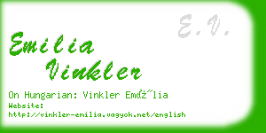 emilia vinkler business card